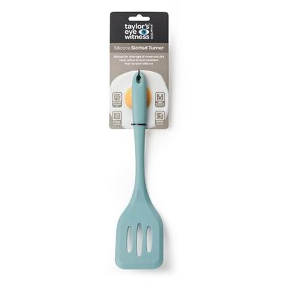 Taylor's Eye Witness Aqua Silicone Slotted Turner