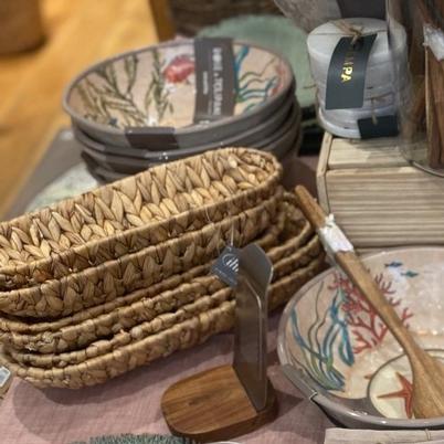 Rustic Water Hyacinth Bread Basket Small