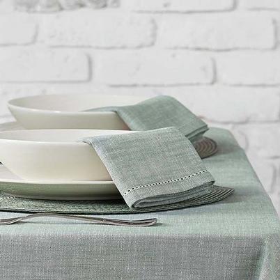 Walton & Co Chambray Napkins Moss Green Set of 4