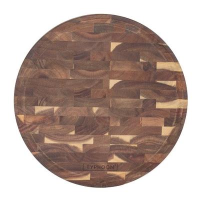 World Foods End Grain Acacia Round Board 30cm
