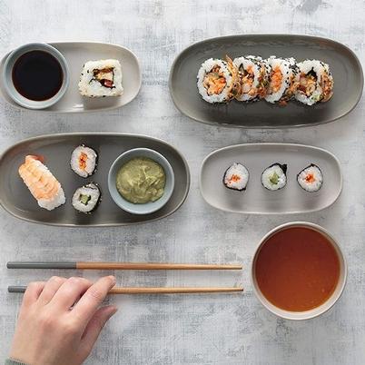 World Foods Small Platter Grey
