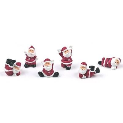 Cake Topper Plastic Tumbling Santa 35mm