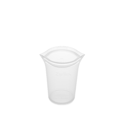 Zip Top Reusable Silicone Cup Frost