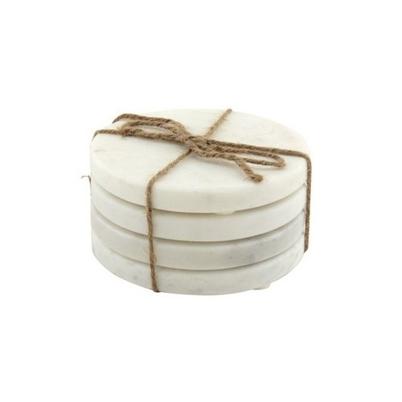 Apollo Marble Coasters White Set of 4 