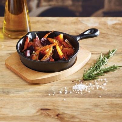 Artesa Cast Iron 15cm Round Small Fry Pan with Board