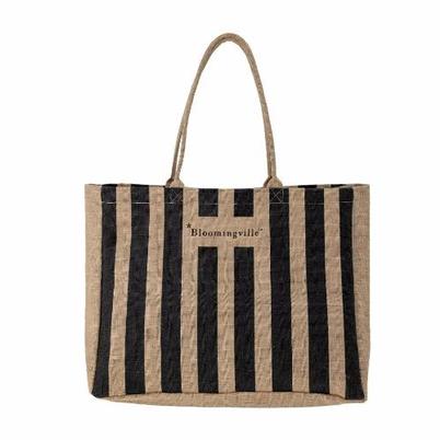 Bergamo Black Jute Shopping Bag 