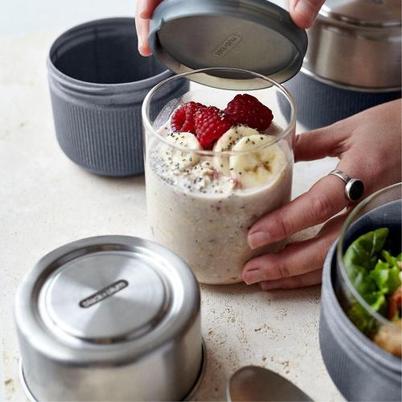 Black & Blum Glass Lunch Pot Slate 
