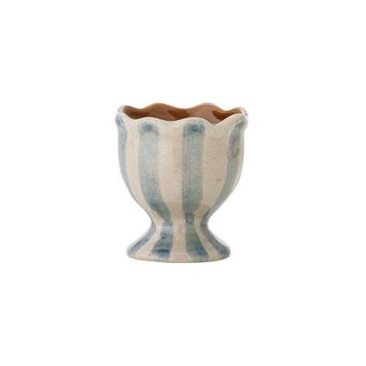 Bloomingville Willa Blue Stripe Egg Cup Stoneware