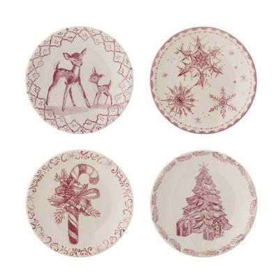 Bloomingville Wonderland Plate Rose Stoneware Assorted