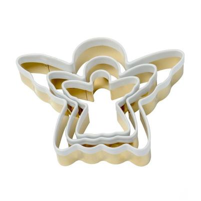 Eddingtons Brass 3pc Angel Cookie Cutters with White Top
