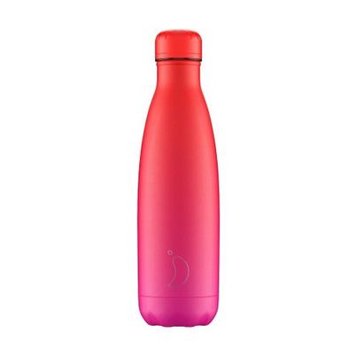 Chilly's 500ml Water Bottle Matte Hot Pink Gradient
