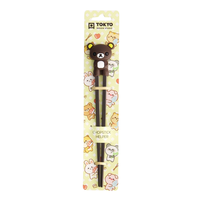 Tokyo Design Studio Bear Dark Brown Children Chopsticks