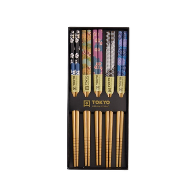 Tokyo Design Studio Flowers Chopstick Giftset 5