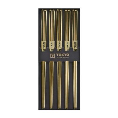 Tokyo Design Studio Gold Stainless Steel Chopstick Giftset 5