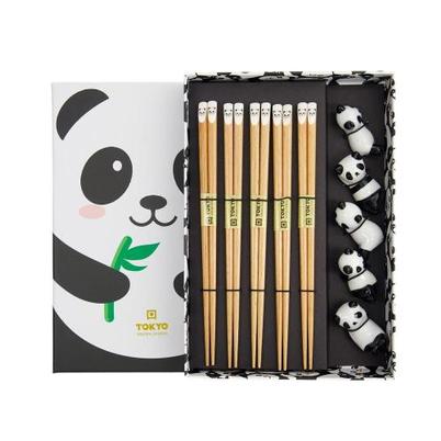 Tokyo Design Studio Panda Chopstick & Rest Giftset 5
