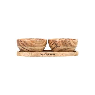 Cole & Mason Portobello Olive Wood Pinch Pot Set