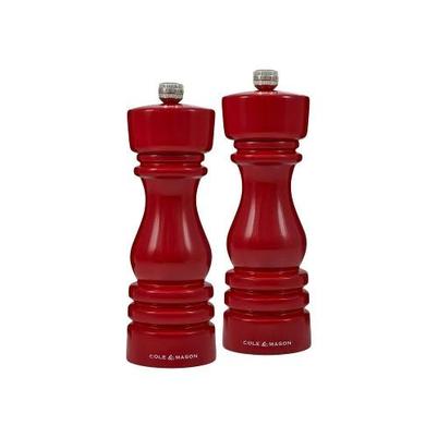 Cole & Mason London Red Gloss Salt & Pepper Mills Set