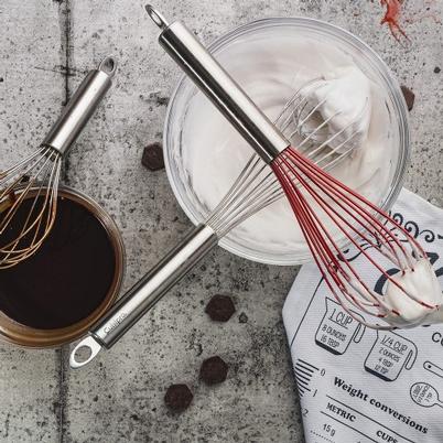 Cuisipro Silicone Coated Egg Whisk 20cm Red