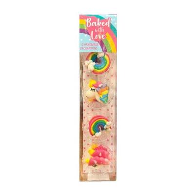 Culpitt Unicorn & Rainbow Sugar Pipings 12pcs