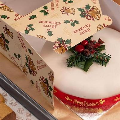 Culpitt Vintage Bells Square Cake Box  20x10cm