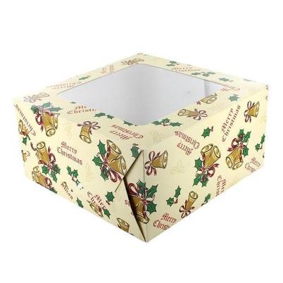 Culpitt Vintage Bells Square Cake Box  20x10cm