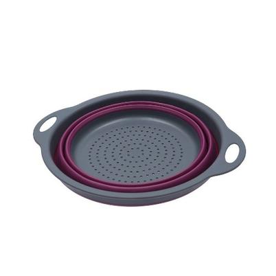 Colourworks Purple Collapsible Colander with Handles 24cm