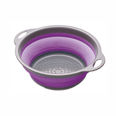Colourworks Purple Collapsible Colander with Handles 24cm