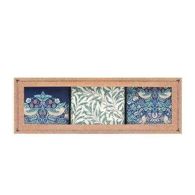 Elite Tins Strawberry Thief Square Tin Caddies Set of 3 