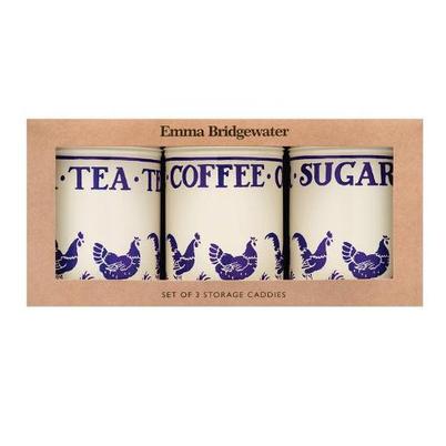 Emma Bridge Blue Hen Caddies Set of 3