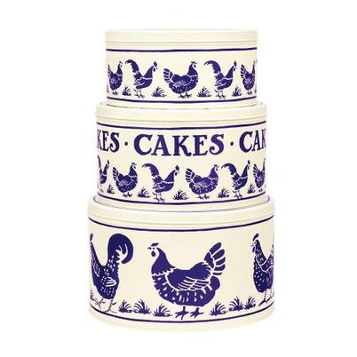 Emma Bridgewater Blue Hens Cake Tin 