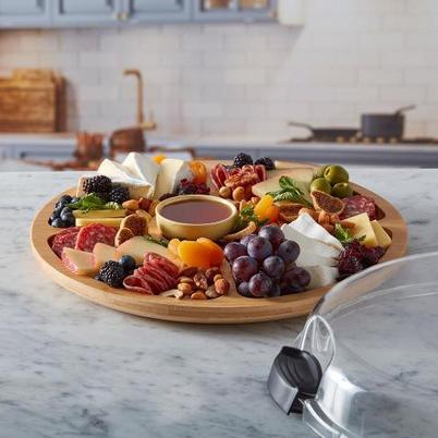 Farberware Build-a-Board Bamboo Divided Serving Board
