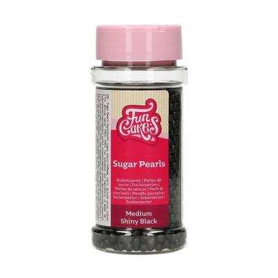FunCakes Sugar Pearls Medium Shiny Black 80g