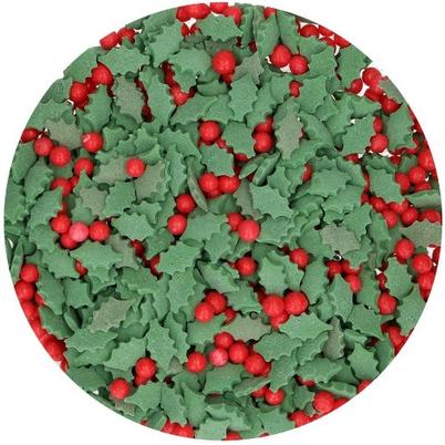 FunCakes Edible Holly Mix Sprinkles 55G 