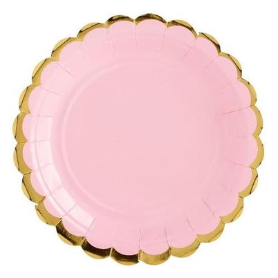 Funcakes PartyDeco Plates Light Pink 18cm pk-6