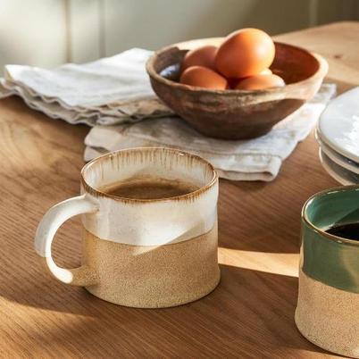 Garden Trading Bladon Half Glazed Mug White