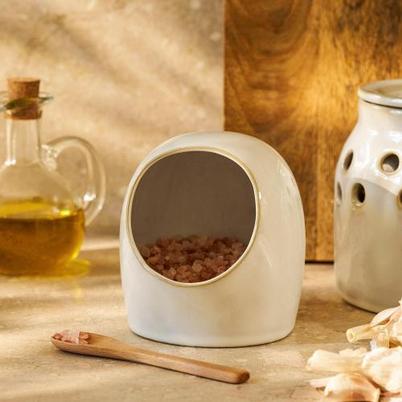 Garden Trading Ithaca Salt Cellar White