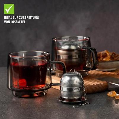 Gefu Tea infuser with drip tray VELORA