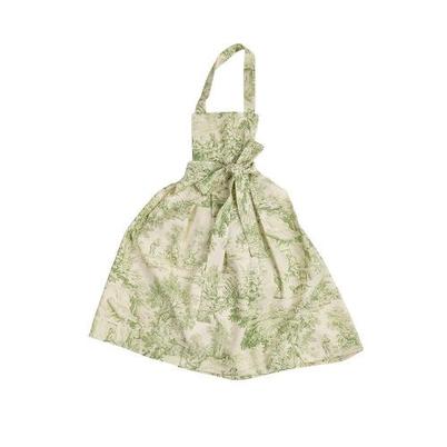 Gilda Apron Green Toile de Jouy
