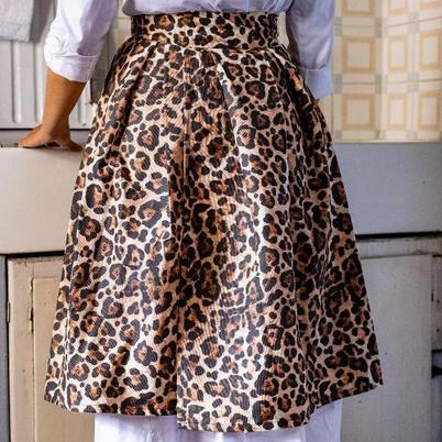 Gilda Apron Leopard Print