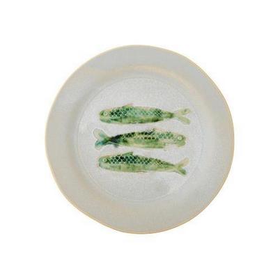 Hadden Plate Large Green Fish Stoneware