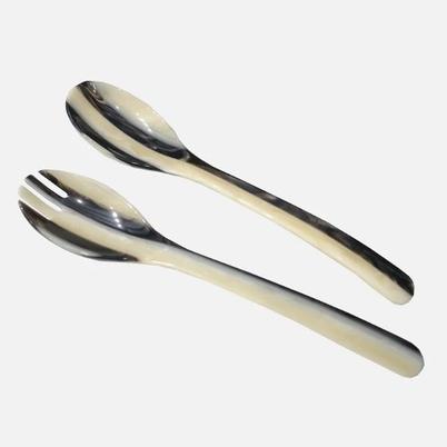 Heim Sohne Salad Server Set-Horn