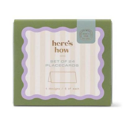 Here's How Stripes Placecards Set