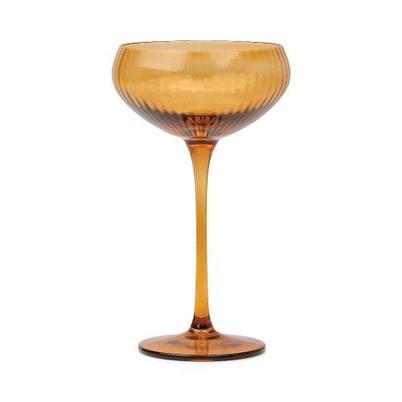 Here's How Lou Coupe Amber Glass Set of 2
