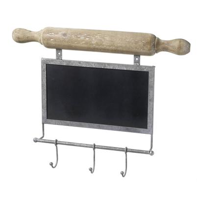 Decorative Wooden Rolling Pin Wall Hooks & Blackboard