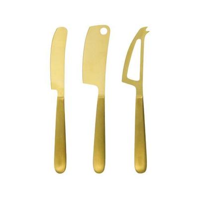 House Doctor Golden Cheese Knives Set