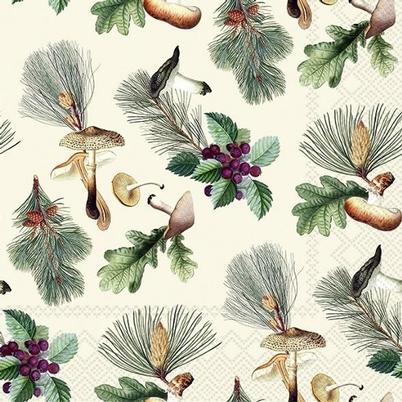 IHR Lunch Napkins Autumn Joy Cream