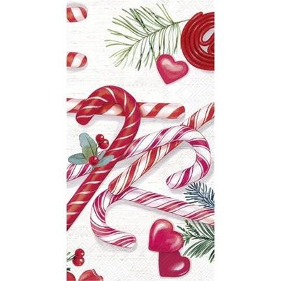 IHR Christmas Guest Serviettes Candy Canes