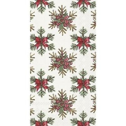 IHR Christmas Guest Towel Stars From Branches Light Grey