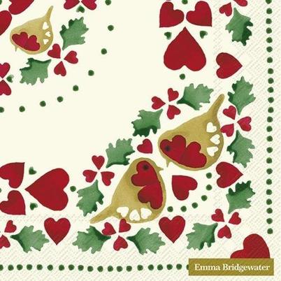 IHR Lunch Napkins Christmas Joy Cream 
