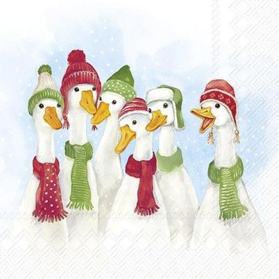 IHR Christmas Lunch Napkins Edger & Friends Light Blue